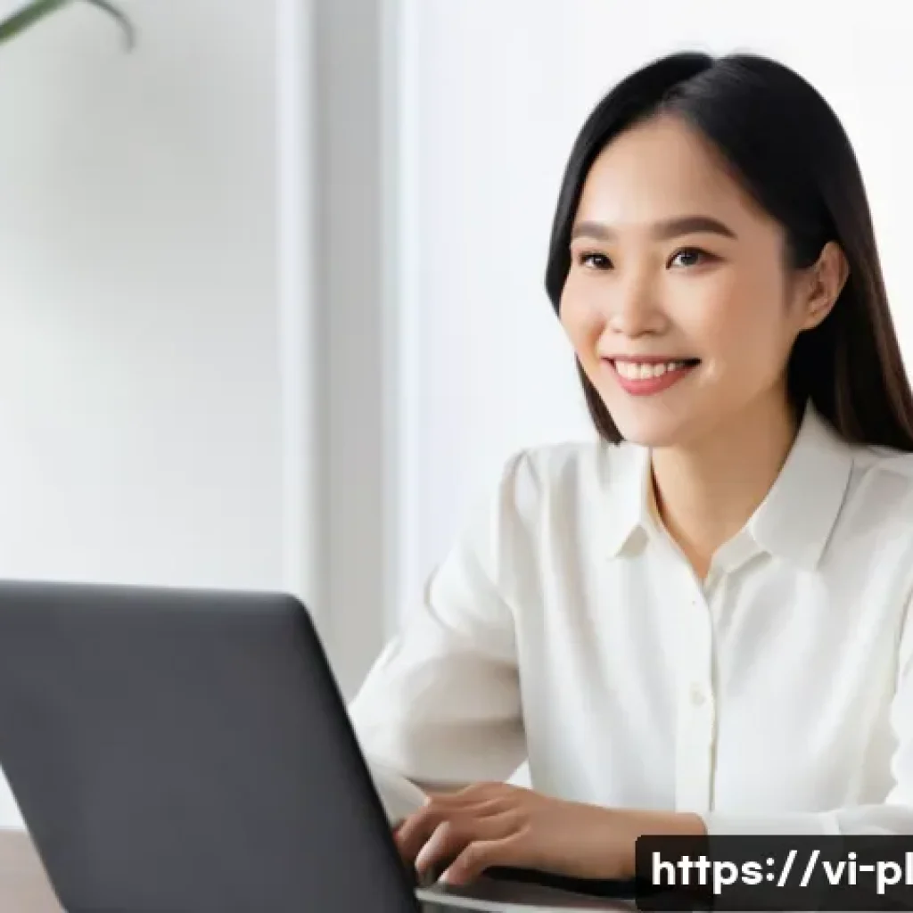 온라인 질의응답 세션 운영 전략 - **A professional and engaging female host leading an online Q&A session.**
* **Details:** A co...