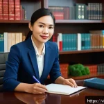 Home 23 전문가 인터뷰와 질의응답 세션의 차이점 - A professional interview setting in a modern Vietnamese office, featuring a confident expert in busi...